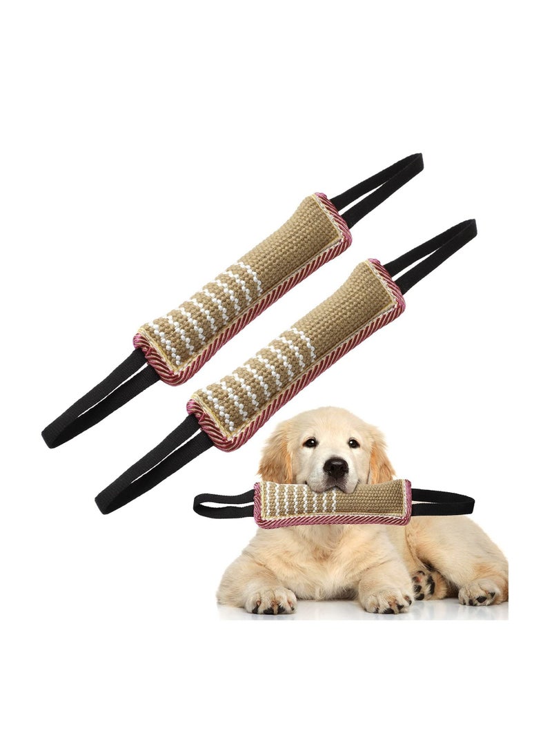 Excefore لعبة سحب للكلاب، وسادة جوت للعض مع مقابض قوية، مثالية لسحب الحبل، تدريب الجراء للعب التفاعلي، ألعاب تدريب العض المتينة للكلاب المتوسطة إلى الكبيرة، 2 قطع - Image 1