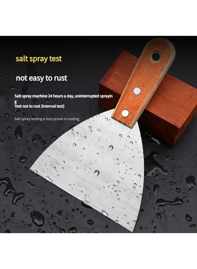 3 Inch Yellow Putty Knife Thickened Blade Wood Handle Multi Purpose Scraping Tool - Image 3