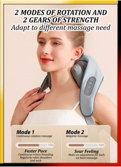 DBLEW Shiatsu Neck and Shoulder Massager With Heat Relieve Tension Target Acupoints Spa-Quality Massage 6D Extra Large Massage Head Wearable Design Ideal For Pain Relief Muscle Relaxation Stress Reduction  - Image 2