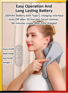 DBLEW Shiatsu Neck and Shoulder Massager With Heat Relieve Tension Target Acupoints Spa-Quality Massage 6D Extra Large Massage Head Wearable Design Ideal For Pain Relief Muscle Relaxation Stress Reduction  - Image 4