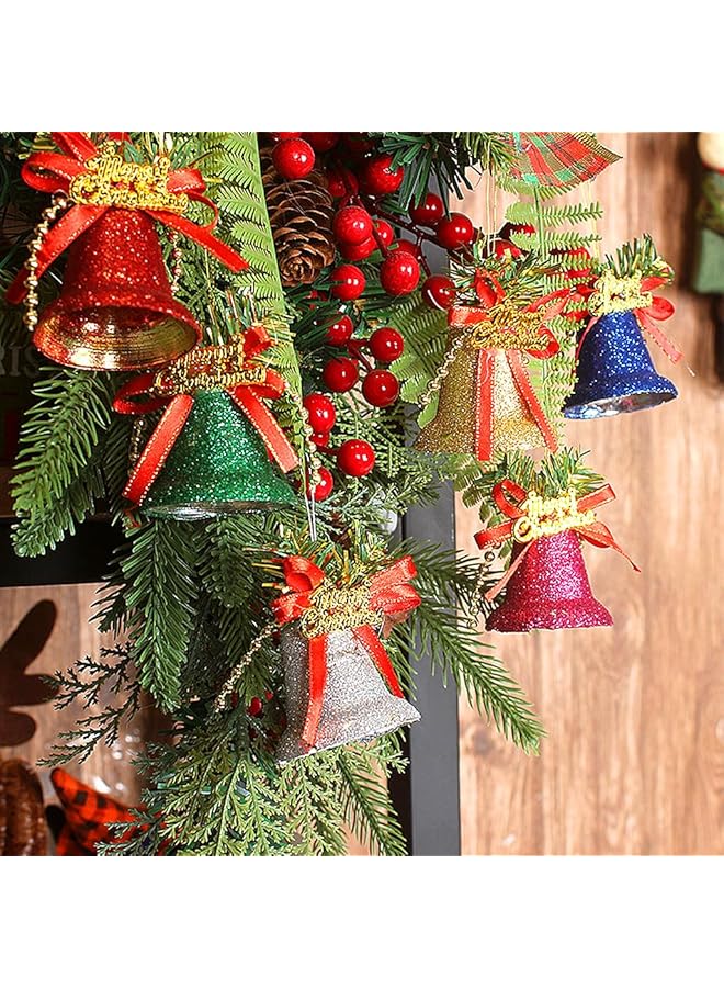 The Bros The Bro 6 Pcs Christmas Tree Decoration,Christmas Jingle Bells Ornaments,Xmas Garden Bells,Jingle Bells Decor Pendant with Hanging Loop,Garland Bells for Christmas Tree Holiday Party Decoration - Image 1