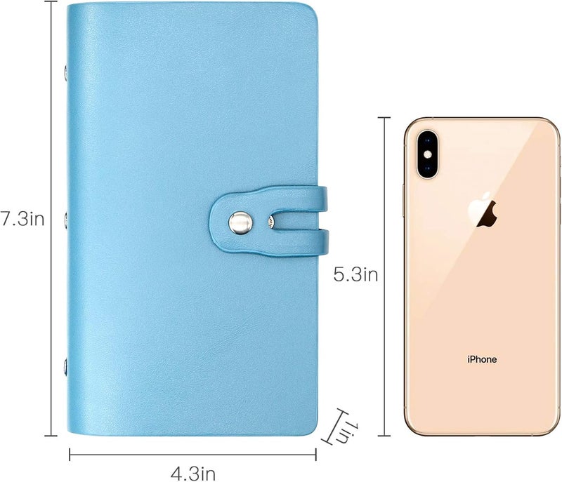 Padike RFID Credit Card Holder Business Card Organizer Business Card Holder, with 96 Card Slots Credit Card Protector for Managing Your Different Cards to Prevent Loss or Damage (Azure) - Image 4