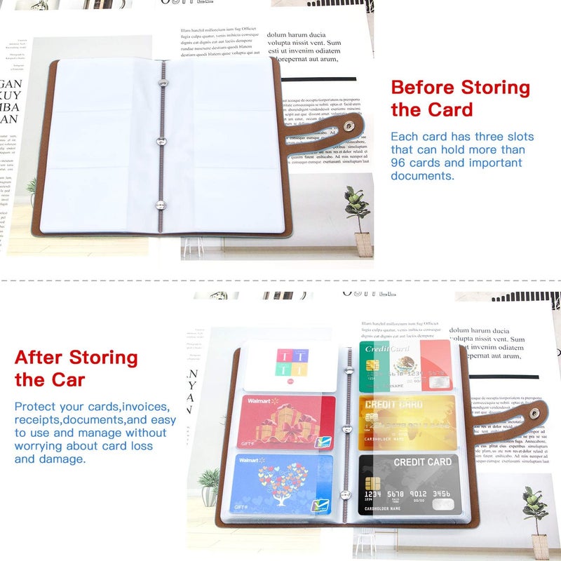 Padike RFID Credit Card Holder Business Card Organizer Business Card Holder, with 96 Card Slots Credit Card Protector for Managing Your Different Cards to Prevent Loss or Damage (Azure) - Image 5