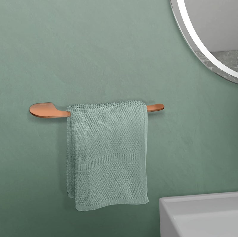 plantex Plantex Smero Pure Brass Napkin Holder/Ring/Hand Napkin Holder for Wash Basin/Bathroom Accessories - Smart(PVD Rose Gold)  - Image 2