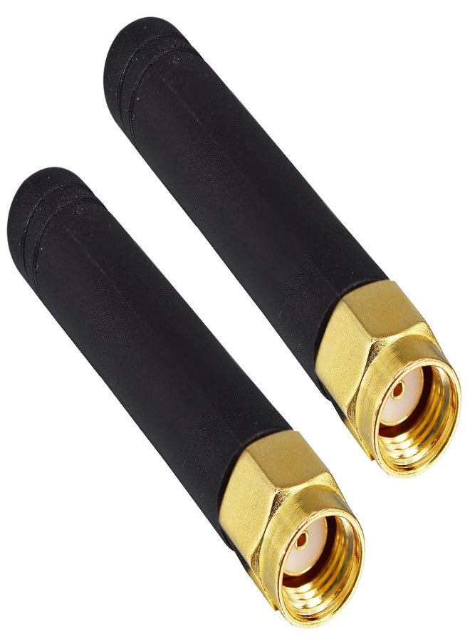 BOOBRIE 2 Packs Small Mini Dual Band WiFi 2dBi 2.4GHz 5GHz 5.8GHz MIMO RP-SMA Bluetooth Antennae for PC Computer Network Card FPV WiFi Bluetooth USB Adapter - Image 1