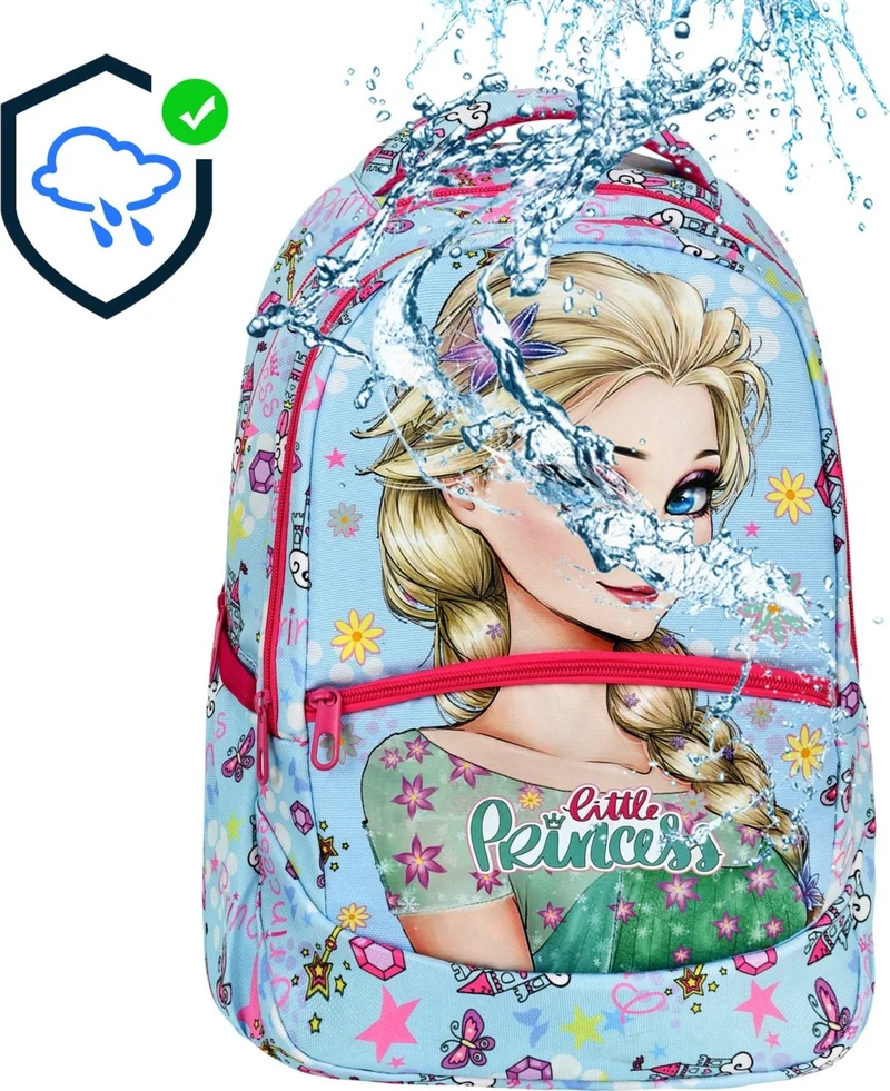 Çantaland 3-Pack Primary School Frozen Patterned, Girls Lunch Box and Pencil Case School Bag