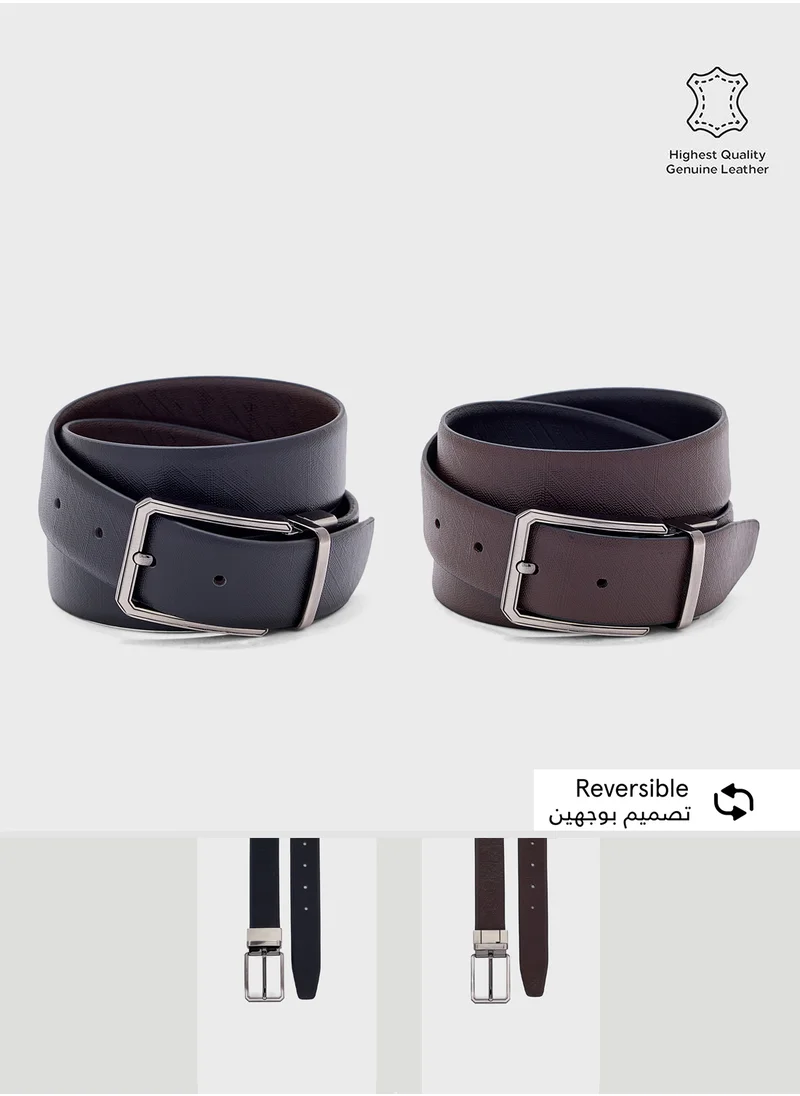 روبرت وود Genuine Leather 35Mm Reversible And Resizable Formal Belt