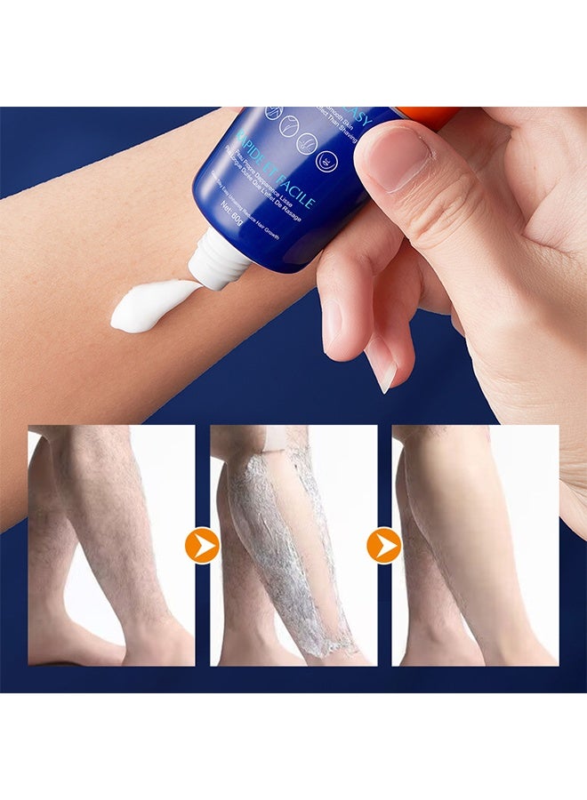 SADOER Men's Hair Removal Cream, Face And Body Beard Hair Removal Cream, Effective And Painless Depilatory Cream, Depilatory Cream For Unwanted Male Hair, Use On Chest, Back, Arm, Leg And Underarm Hair Removal Cream For Men - Image 5