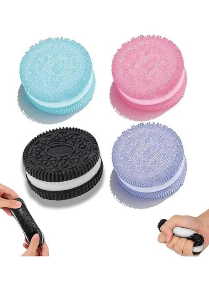 لعبة تخفيف التوتر الجديدة لعام 2025، لعبة تخفيف التوتر المصنوعة يدويًا من السيليكون، لعبة تنفيس الضغط فائقة النعومة، مناسبة لتخفيف التوتر (4 قطع)