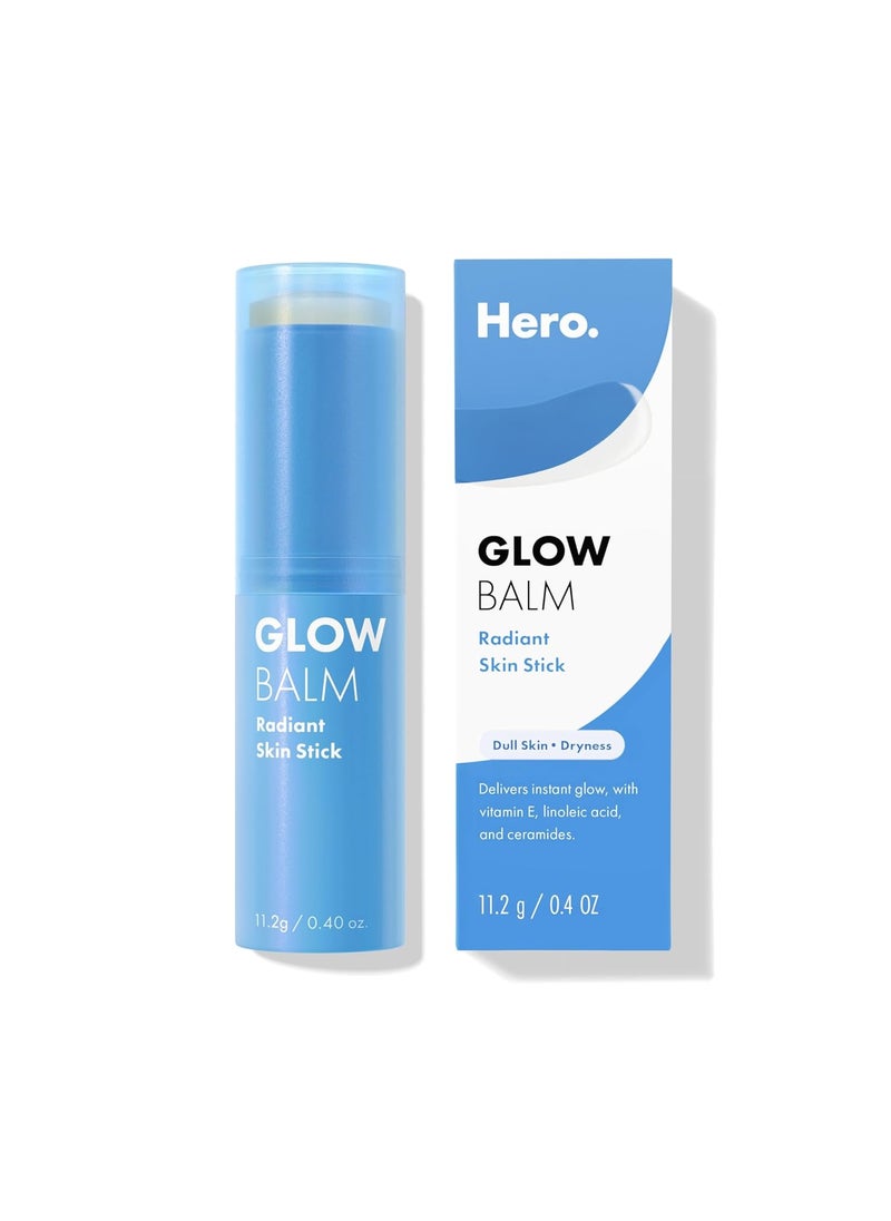 Hero Cosmetics Hero Cosmetics Glow Balm Radiant Skin Stick  Instantly Gives Skin a Glowy Finish for Dewy and Radiant Looking Skin  Suitable for AcneProne Skin  Wont Clog Pores 04 oz 