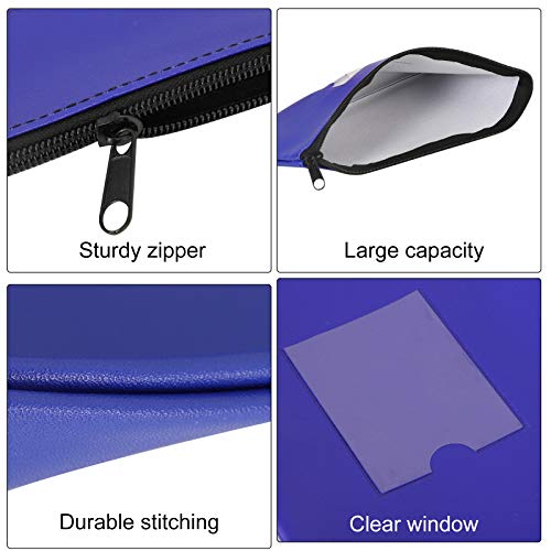 Sinzip 4 Pack Bank Deposit Money Bag, Heavy Duty Leatherette Security Zipper Wallet with Clear Window, Coin Bag, Cash Bag, Tool Pouch, Assorted Colors (4 Pack) - Image 4
