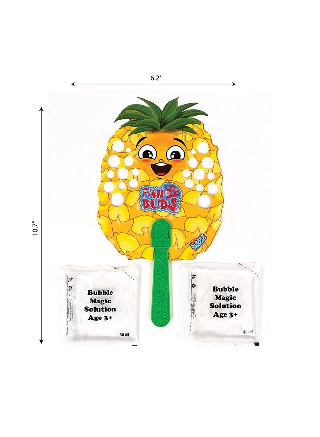 Bubble Magic Fan Bubs Pineapple, Bubble Solution with Hand Fan for The Kids 3 Year and Above, Multicolor, FB50017 - Image 4