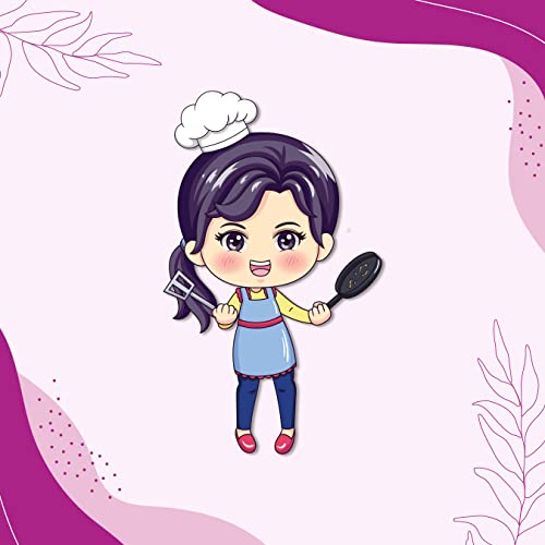 Bhai Please Female Chef Wooden Fridge Magnet Size : 3 inches Cooking, Bakery, Dessert, Chef, Foodie, Food, Kitchen, Quotes, and Decor - Image 5