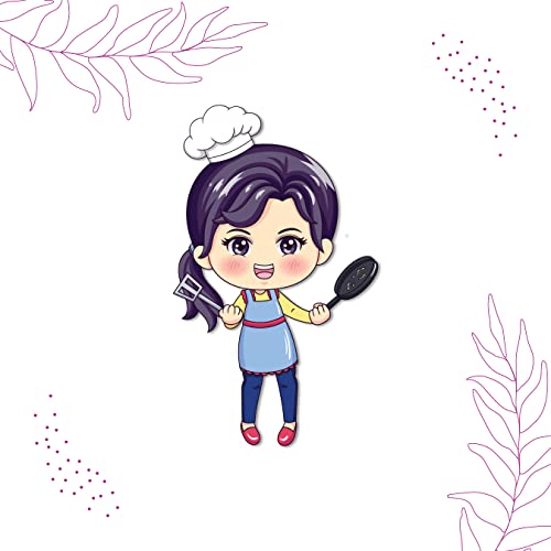 Bhai Please Female Chef Wooden Fridge Magnet Size : 3 inches Cooking, Bakery, Dessert, Chef, Foodie, Food, Kitchen, Quotes, and Decor - Image 3