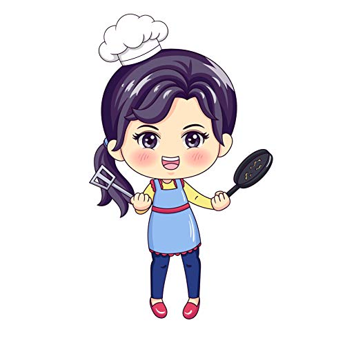 Bhai Please Female Chef Wooden Fridge Magnet Size : 3 inches Cooking, Bakery, Dessert, Chef, Foodie, Food, Kitchen, Quotes, and Decor - Image 1