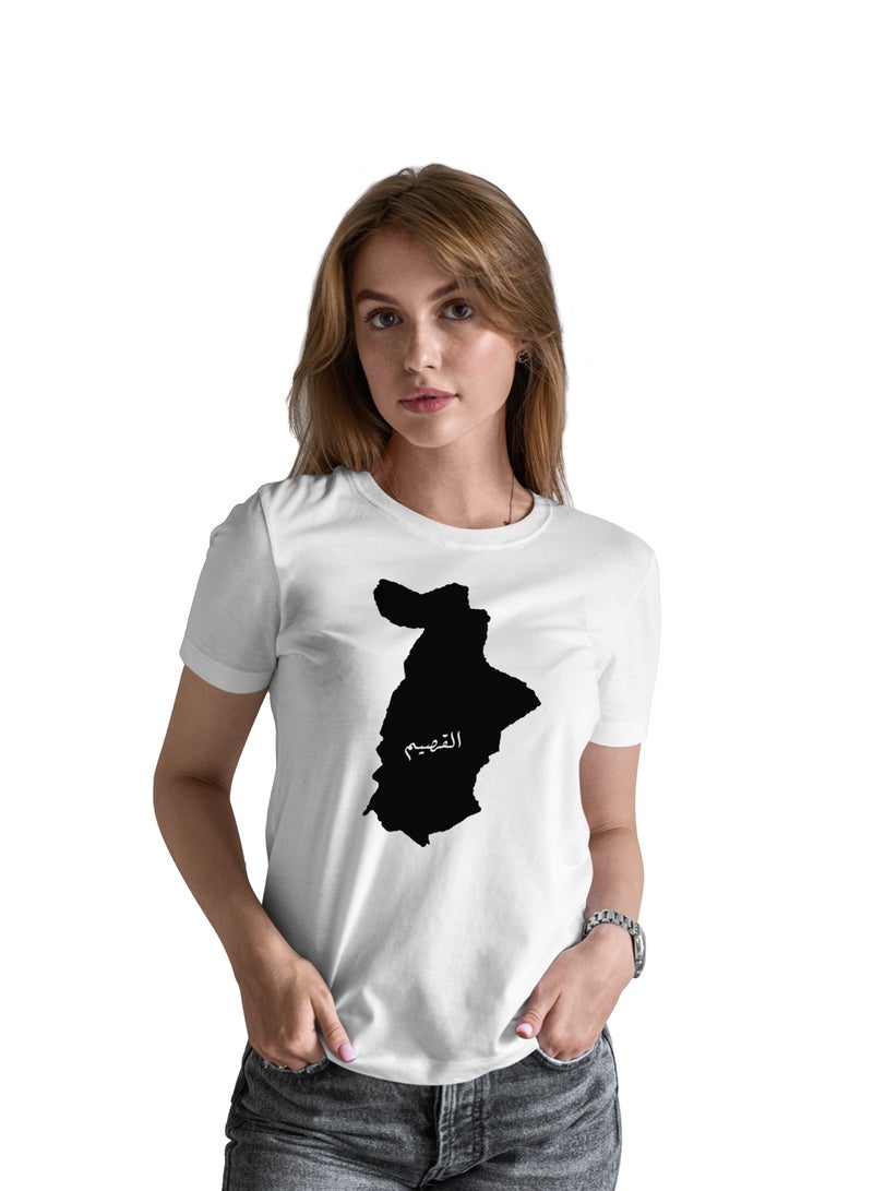 Fashion World Cotton T-shirt Printed with High-quality Qassim map - Image 1