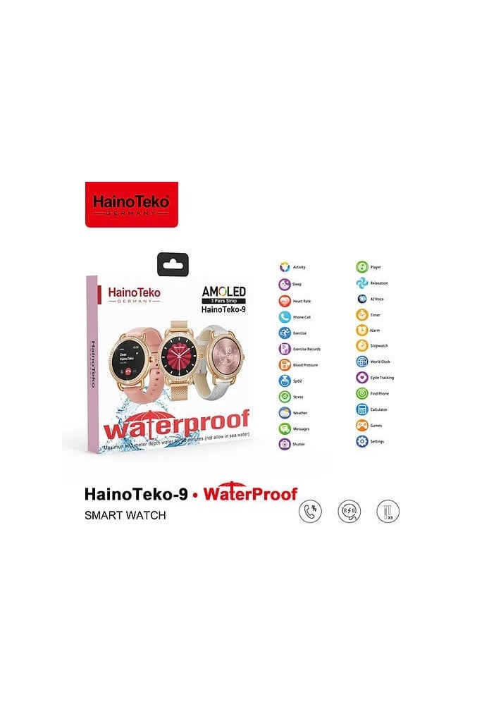 HainoTeko The Ultimate Everyday Companion: Haino Teko-9 Next-Generation AMOLED Display, Multimode Fitness, Long Battery, and Customization - Image 2