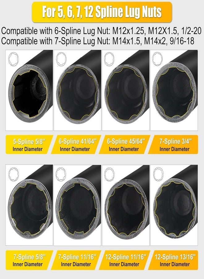 Topec 8Pcs Locking Lug Master Key Set,SAE/Metric Inner Wheel Lock Removal Kit for The Purpose of Easily Removing Locking Lug Nuts on Aftermarket Wheels - Image 5