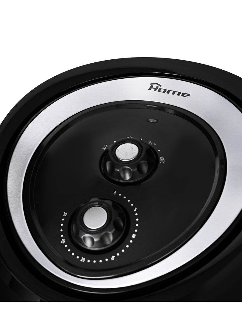 Home Air fryer Power: 1800 watts. The capacity of the basket is 5.5 liters. The capacity of the drum is 6.5 liters. Multifunctional: frying, baking, grilling and roasting with little or no oil. Easy control buttons. It features a timer with a bell for 30 minutes. The variable temperature can be controlled from 80-200 ° C. Equipped with a large handle. Easy to clean by placing the basket and bowl in the dishwasher. It has a very large non-stick basket with a capacity of 5.5 liters and a bowl of 6.5 liters. Calorie saving: Up to 80% fewer calories than traditional frying.  - Image 2