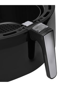 Home Air fryer Power: 1800 watts. The capacity of the basket is 5.5 liters. The capacity of the drum is 6.5 liters. Multifunctional: frying, baking, grilling and roasting with little or no oil. Easy control buttons. It features a timer with a bell for 30 minutes. The variable temperature can be controlled from 80-200 ° C. Equipped with a large handle. Easy to clean by placing the basket and bowl in the dishwasher. It has a very large non-stick basket with a capacity of 5.5 liters and a bowl of 6.5 liters. Calorie saving: Up to 80% fewer calories than traditional frying.  - Image 4