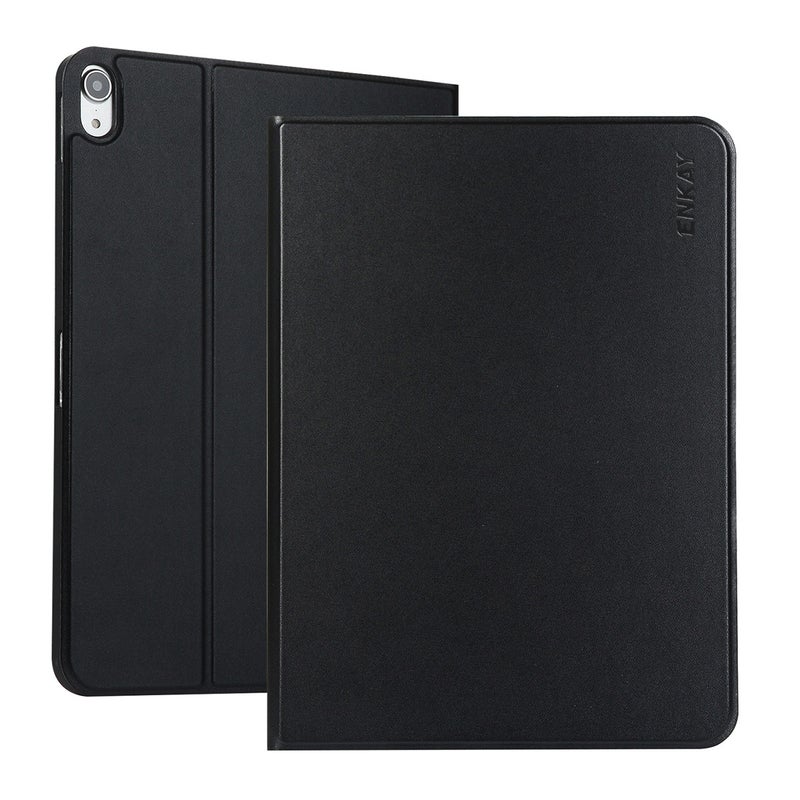 ENKAY For Ipad 2025 / 2022 Pc Back Cover Smart Leather Tablet Case With Pen Slot & Holder(Black) - Image 1
