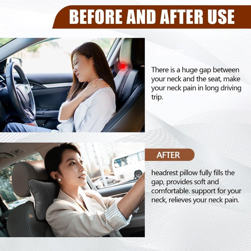 Zufoty مجموعة وسادة رأس السيارة Zufoty 2PCS - Image 5