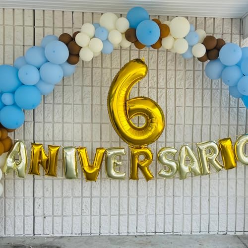 Smlpuame 40 inch Number Balloon 0-9 Gold Large Number 4 Balloons,Digital Balloons for Birthday Party Celebration Decorations Supplies, Helium Foil Number Balloons for Wedding Anniversary - Image 4