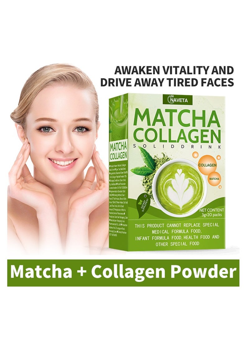 NAVETA 60g Beauty tea  Matcha Flavor Green Tea Glutathione COLLAGEN  Antioxidant Drink  - Radiant Skin, Hair & Nails - Image 1