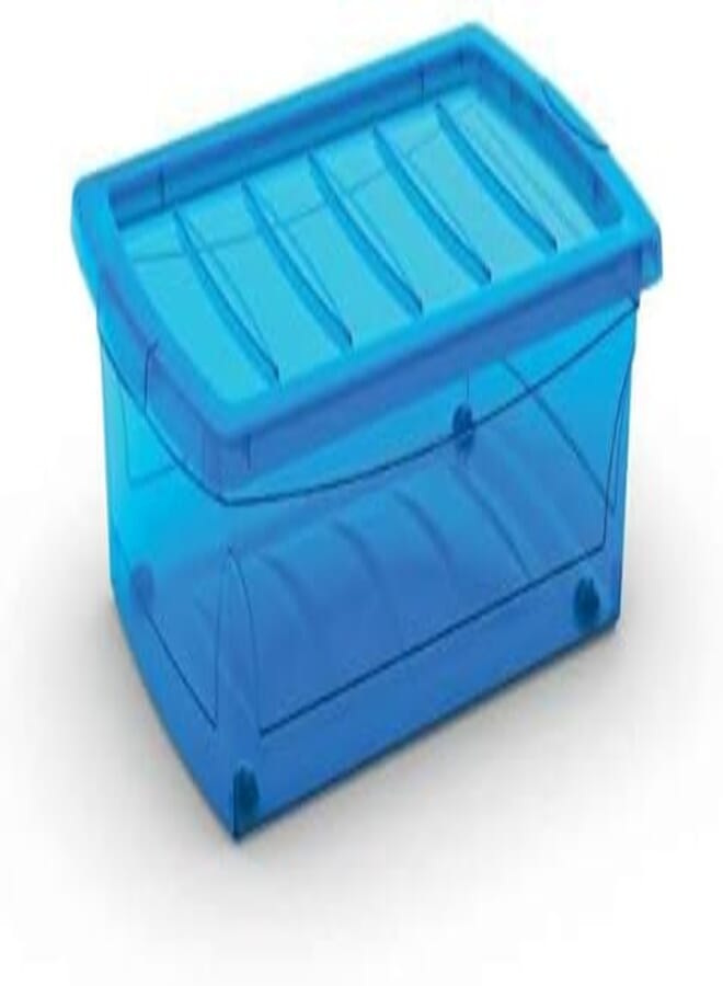 Kis 8631000B Plastic Spinning Storage Box with Wheels, 30 Liter - Blue