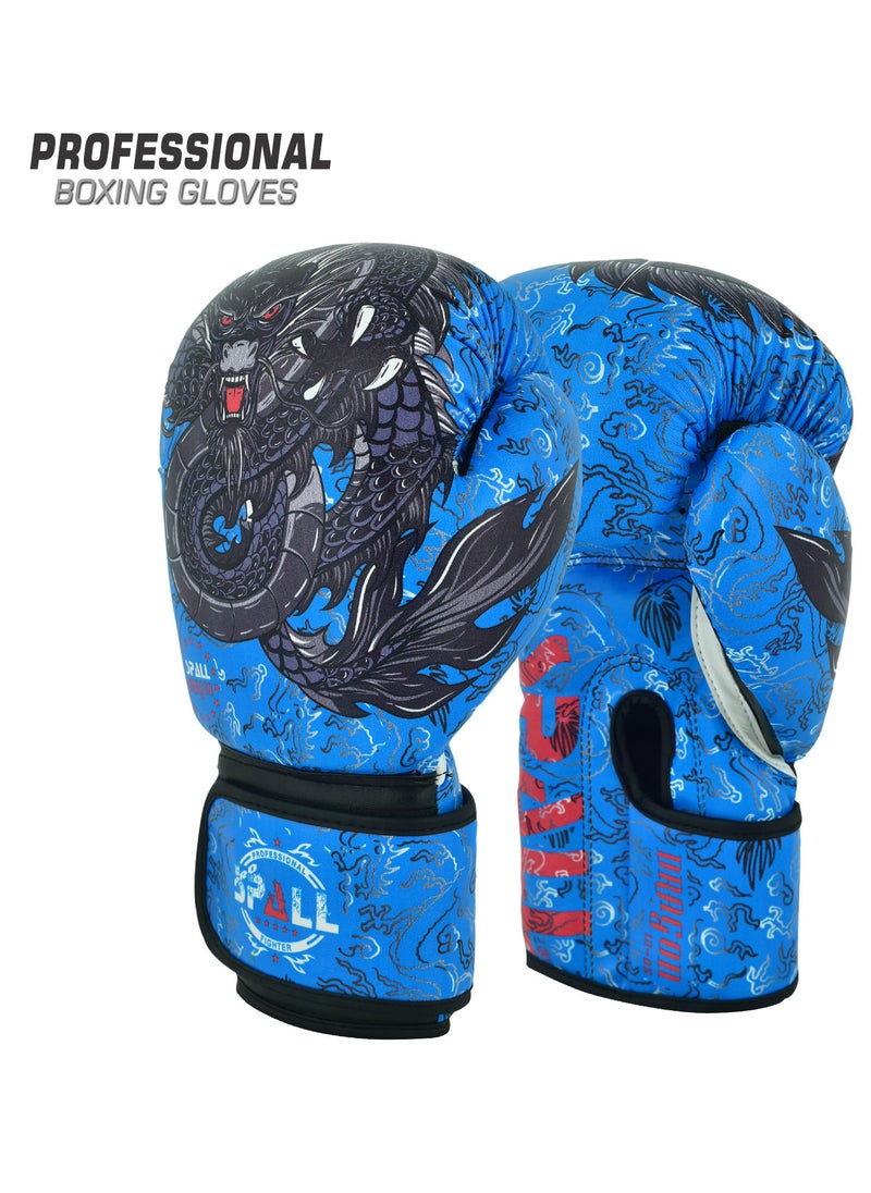 Spall Dragon Model Boxing Gloves - Premium Leather Gloves for Kickboxing, Muay Thai, Sparring, and Heavy Bag Training - Men and Women  - Image 1