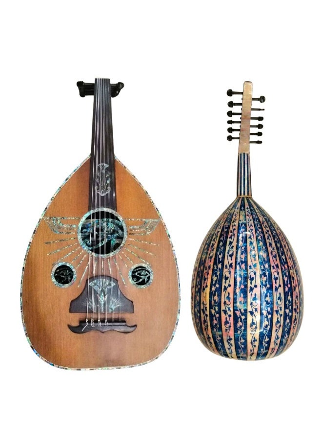 Al-Karz Music Musical Oud Super Deluxe Mother of Pearl Alalami Cedar Top Ebony Pegs Aurora Strings 