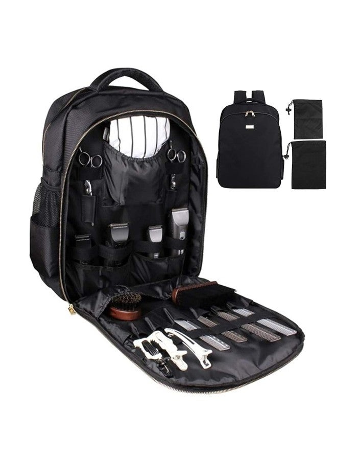 Hairdressing Backpack, Multi Function Professional Salon Makeup Tool Bag, Cosmetic Organizer Outdoor Travel Shoulders Bag, for Barber Tools Storage Traveling Bag - Image 1