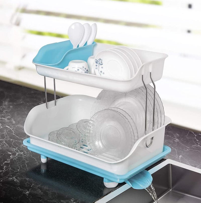 Vruta 2 Layer Dish Drainer Rack Basket - Image 1