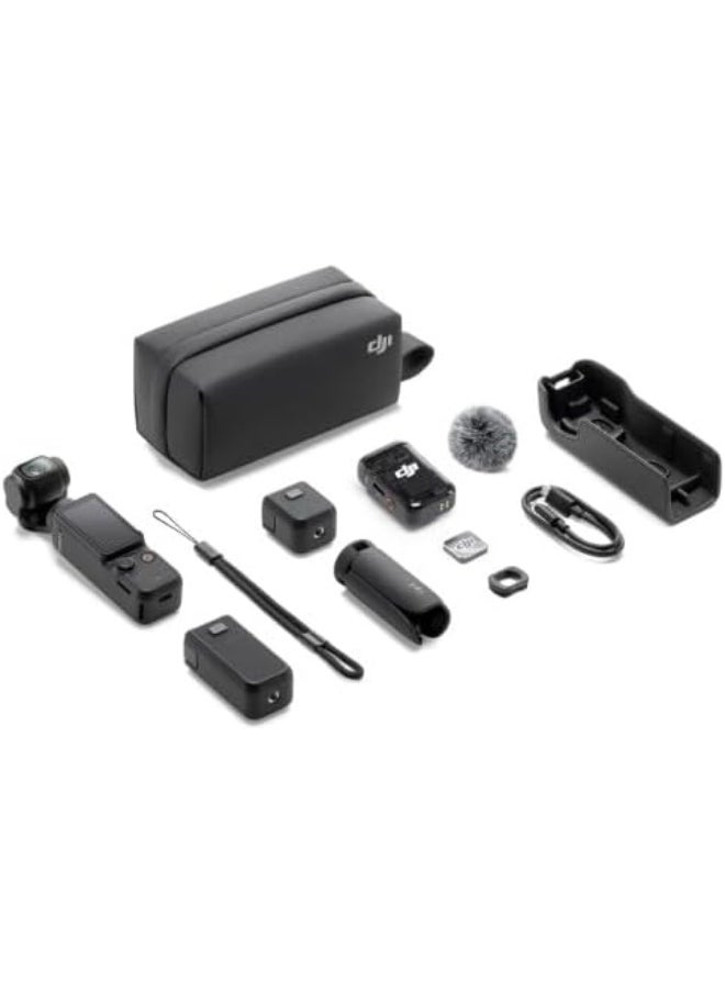 Dji World DJI Osmo Pocket 3 Combo, vlog Camera 4K with 1-Inch CMOS and 4K/120fps Video, 3-Axis Stabilization, Digital Camera, Fast Focus, Includes Microphone for Clear Sound, YouTube  - Image 2