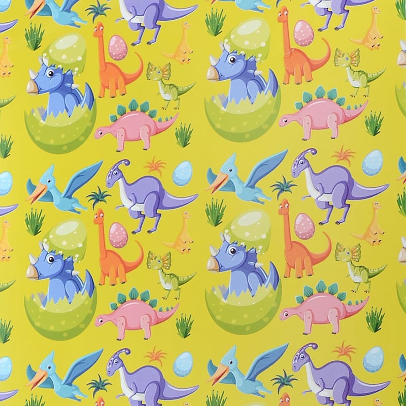 Skywalk Colorful Dinosaur Gift Wrapping Paper Sheets Set of 25 (Size-19.5 x 29.5), Perfect for Wrapping kids Gifts SWGP-68 - Image 2