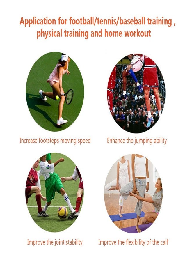 N3od3er Ankle Resistance Training Speed and Agility Training Tool Ankle Resistance Bands for Football Basketball Taekwondo Yoga Boxing Soccer Kick Boxing Thai Punch Karate Running - Image 4