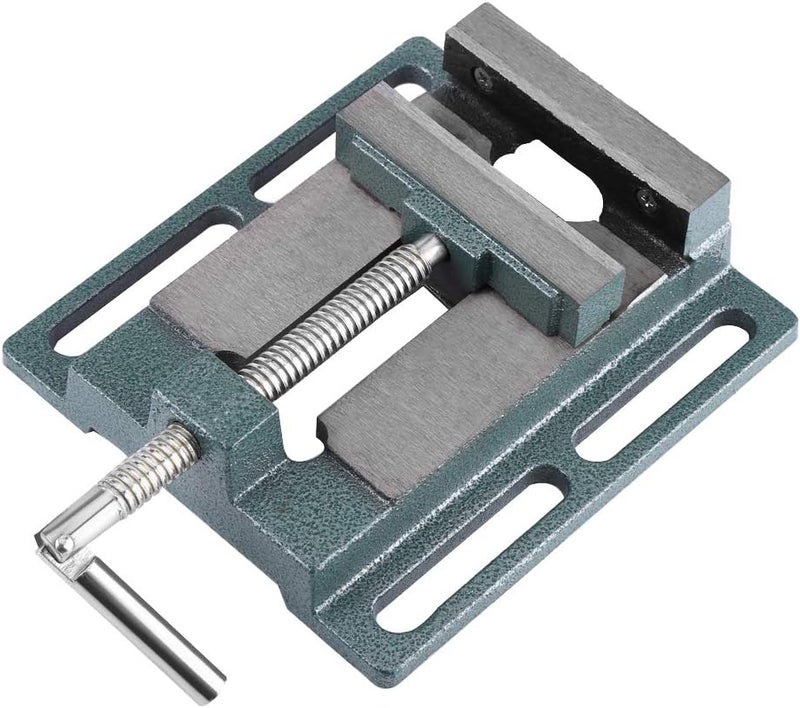 klarako Drill Press Vise, 4" Heavy Duty Cast Iron Opening Size Milling Vice Holder Bench Clamp Woodworking Clamping Vise Machine Bench Top Mount - Image 1