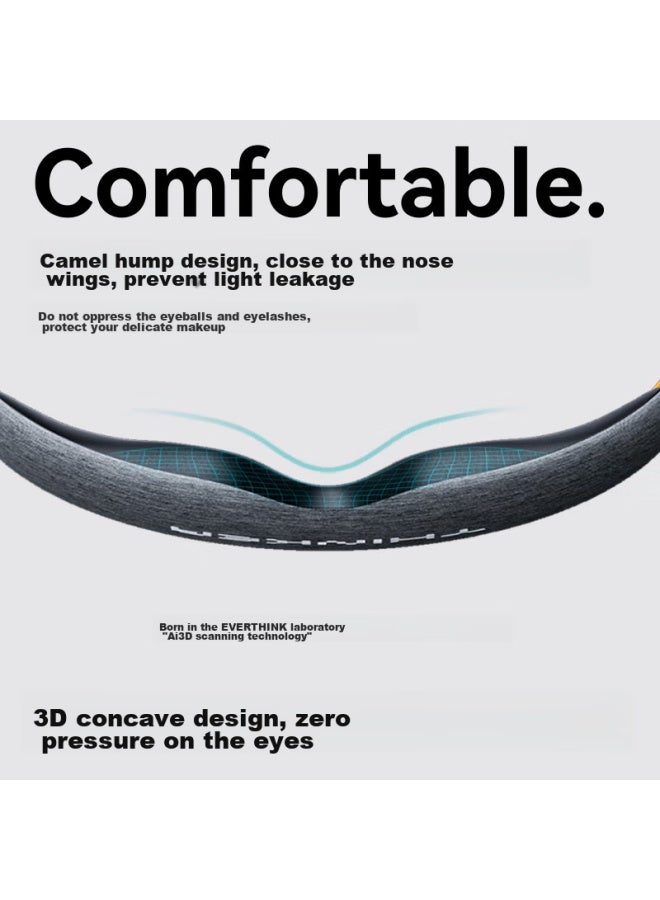 Everythink Light-blocking Sleep Mask, Noise-reducing, For Sleeping, Specialized Earplugs, Integrated Silent 3d Eye Protection - Image 3