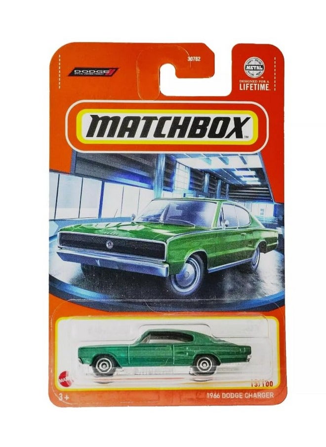 MATCHBOX Matchbox 1966 Dodge Charger Green 1:64 Scale Die-Cast, 13/100 