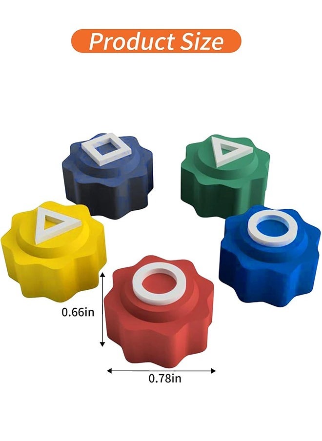 Eworld - Korean Gonggi Game Set, 5PCS Traditional Tossing Stones for Hand-Eye Coordination and Skill Development, Ideal for Kids and Adults - Image 1