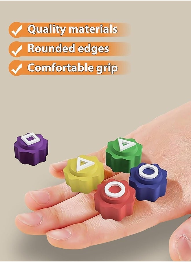Eworld - Korean Gonggi Game Set, 5PCS Traditional Tossing Stones for Hand-Eye Coordination and Skill Development, Ideal for Kids and Adults - Image 1