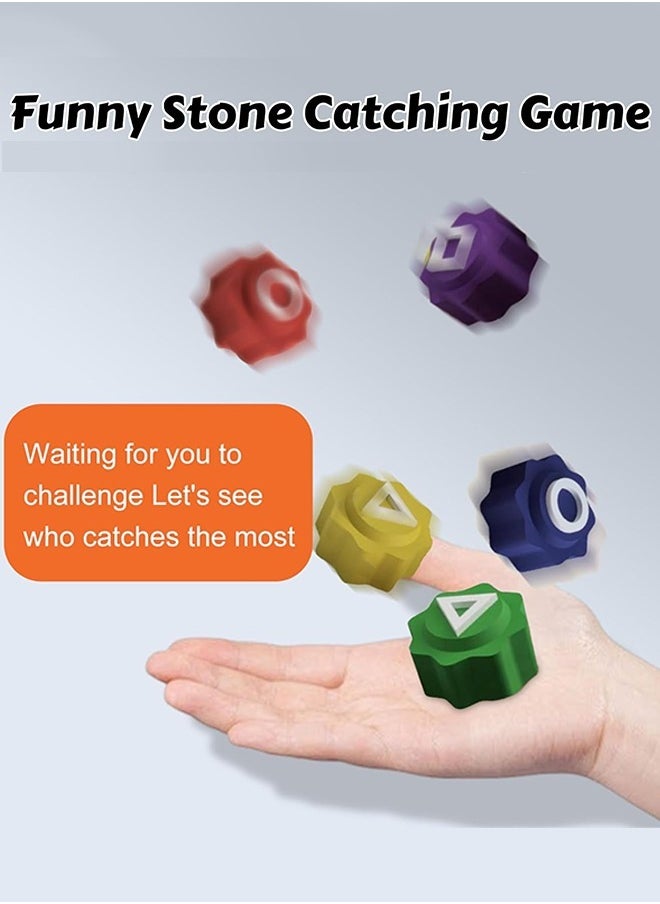 Eworld - Korean Gonggi Game Set, 5PCS Traditional Tossing Stones for Hand-Eye Coordination and Skill Development, Ideal for Kids and Adults - Image 1