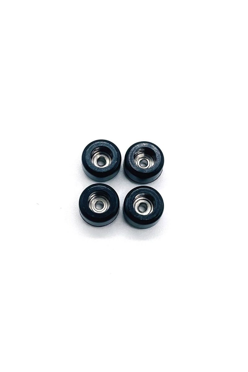 4Pcs black 4Pcs Urethane CNC Bearing Wheel For Fingerboard Professional PU+Metal Mini Finger Skate B