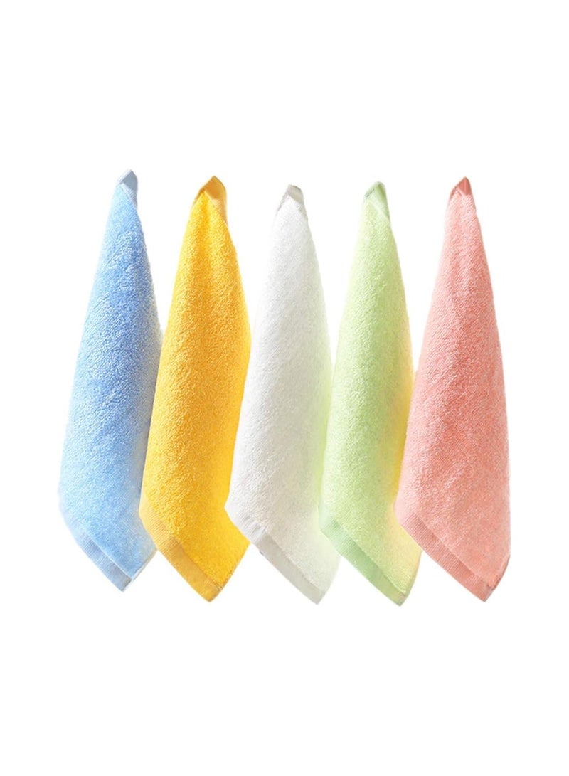 Ultra Soft Bamboo Baby Wash Cloths - 5 Pack Reusable Face Towels for Babies, Kids, and Adults - Breathable Cotton Flannels (25 x 25 cm) for Gentle Cleansing and Comfort. - Image 1