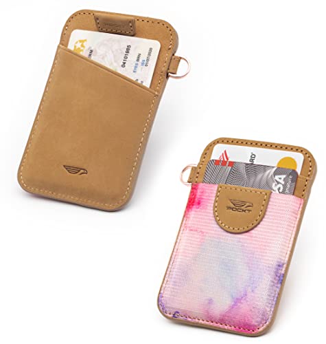 POCKT Slim Card Holder Wallet For Men and Women - Minimalist Front Pocket Wallet Elastic Credit Card Holder Genuine Leather RFID Blocking Card Case Wallets | Mood… - Image 3