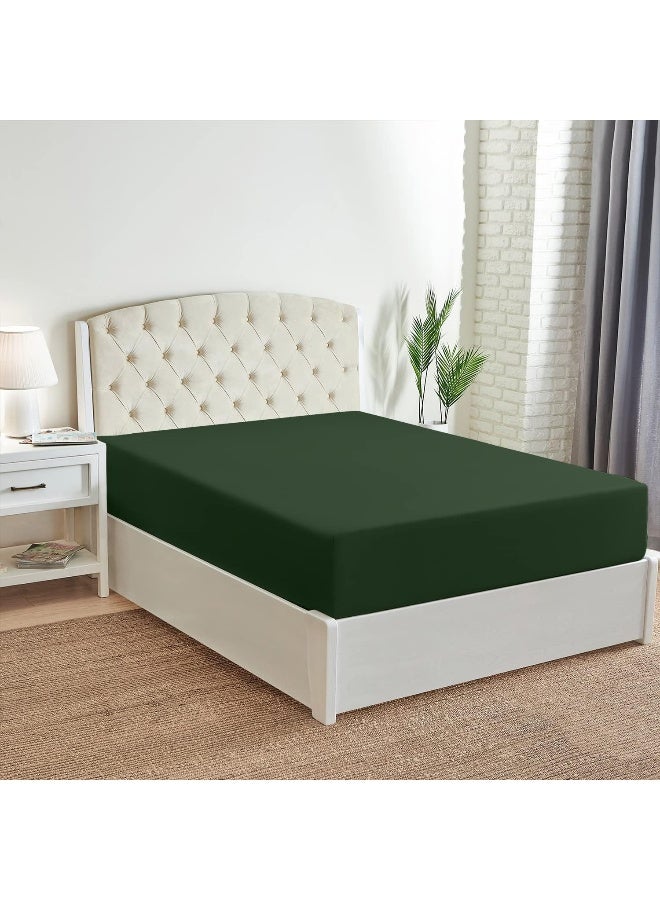 Mellanni Full Fitted Sheet  Iconic Collection Bedding Sheets with up to 16 inch Deep Pocket  Soft  Cooling  Fade  Stain Resistant  1 PC Full Emerald Green - Image 2