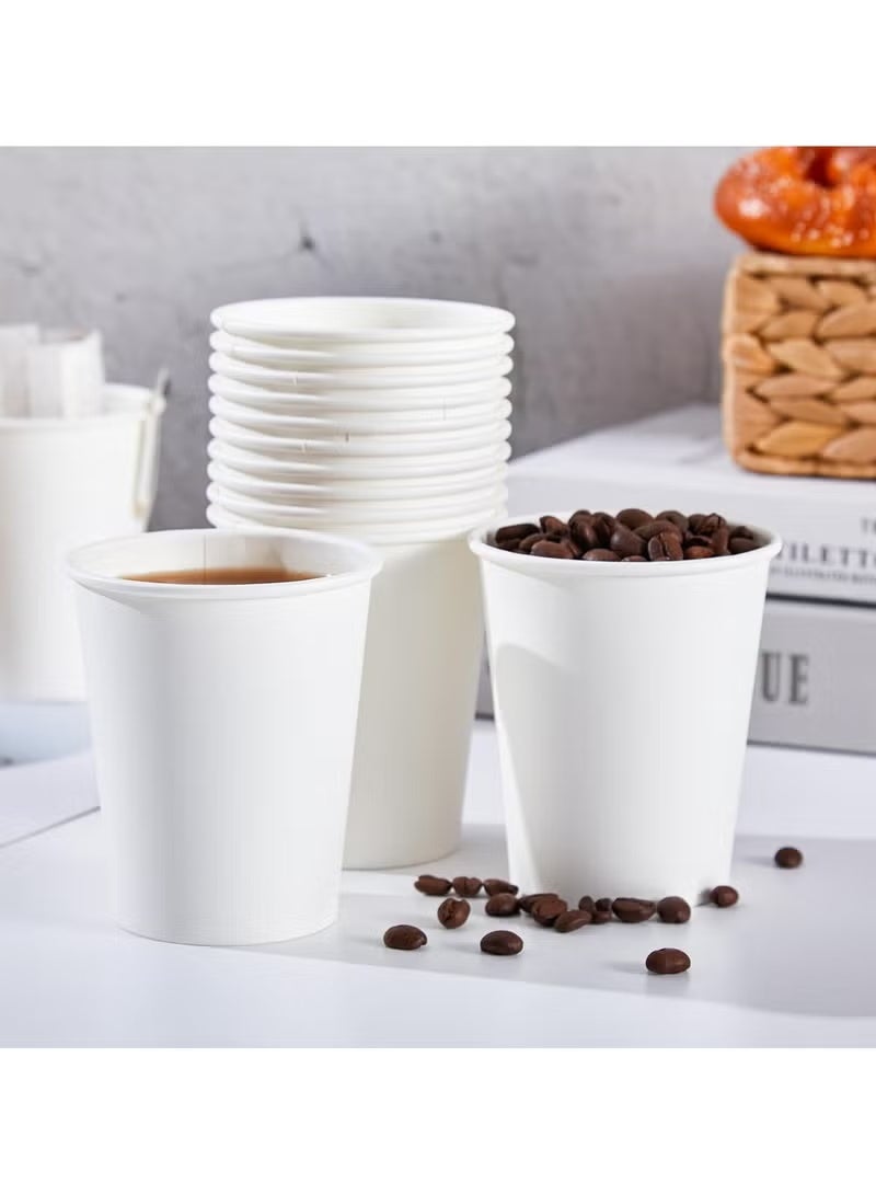 White paper cups, 8 oz., 100 pieces - Image 2