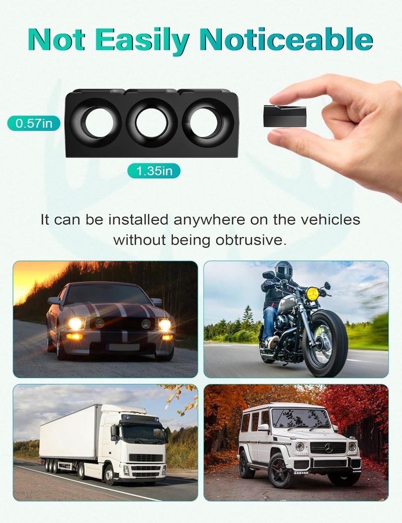 Elook Upgraded Deer Whistles for Car, Deer Horn for Car, Save Deer Whistle for Vehicles, Trunks, Motorcycle, Three-Horn, 6 Pack (Patented Product) Automotive Safety Kits - Image 3