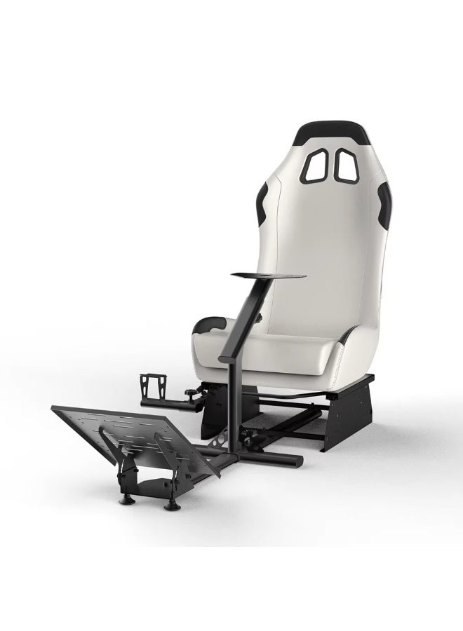 FlashHawk Racing Wheel Stand with Seat, Racing Gaming Chair Driving Cockpit for All Logitech G923 | G29 | G920 | Thrustmaster | Fanatec Wheels | Xbox One, PS4, PC Platforms - Image 1