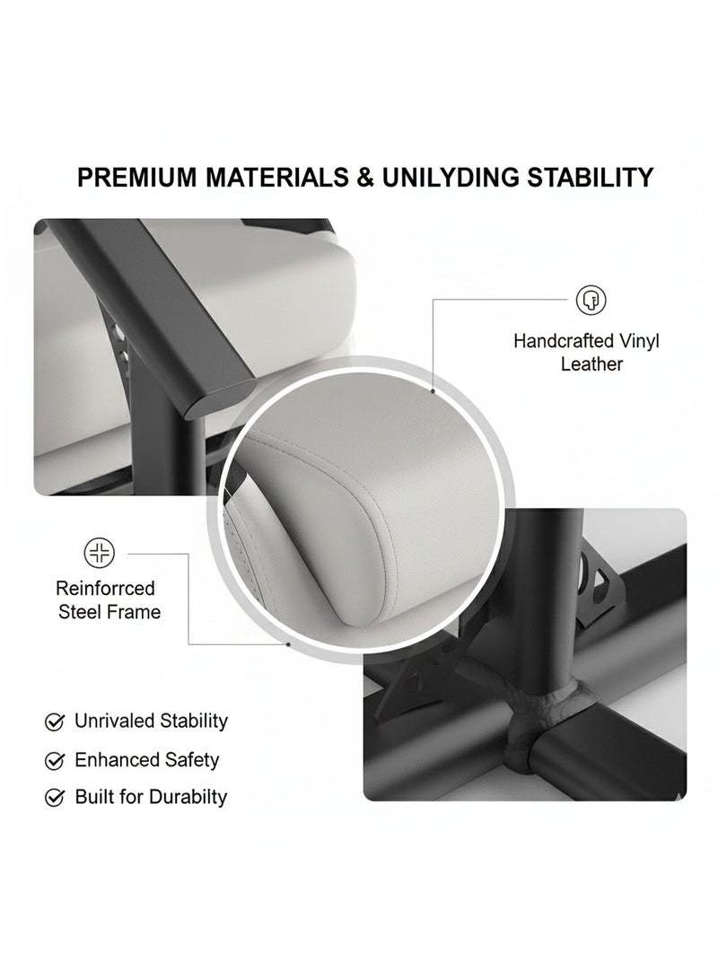 FlashHawk Racing Wheel Stand with Seat, Racing Gaming Chair Driving Cockpit for All Logitech G923 | G29 | G920 | Thrustmaster | Fanatec Wheels | Xbox One, PS4, PC Platforms - Image 4